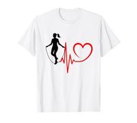 Saltar Cuerda Latido Corazón Saltar Cuerda Fitness Amor Cardio Camiseta