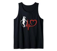 Saltar Cuerda Latido Corazón Saltar Cuerda Fitness Amor Cardio Camiseta sin Mangas