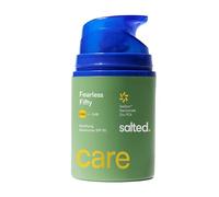 salted. Fearless Fifty - Hidratante hidratante SPF 50, 50 ml, protector solar mate, protege contra los rayos UVA y UVB, hidrata, con SeaSync™, niacinamida y zinc PCA