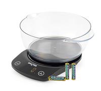 Salter 1074 BKDR Báscula Electrónica De Cocina Con Bol De 1.8L, Balanza Con Función Añadir Y Pesar, Fácil De Limpiar, Pantalla De Fácil Lectura, Con Capacidad De 5 kg, El Bol Es Apta Para Lavavajillas