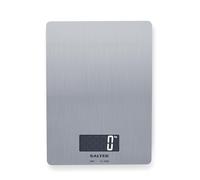 Salter 1103 SSDR Báscula electrónica de cocina de acero inoxidable, con capacidad máx. de 5 kg, diseño estilizado, fácil lectura, añadir y pesar, mide líquidos