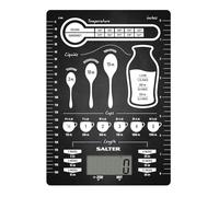 Salter 1171 CNDR Báscula De Cocina Digital 5kg, Incluye Una Tabla De Conversión Para Medidas Exactas, Plataforma Fina De Vidrio Con Una Pantalla Grande De Fáci Lectura Y Función De Añadir Y Pesar