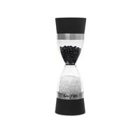 Salter 7611 BKXR Molinillo Mecánico De Sal Y Pimienta 2 En 1, Ajustable De Fino A Grueso, Hecho De Cerámica Con Un Diseño Compacto
