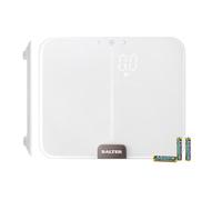 Salter 9164 WH3R Báscula de baño digitales analizadora Phantom, mide peso, grasa, agua corporal, masa muscular y ósea, IMC y TMB, memoriza 10 usuarios, modo atleta, pantalla con luz, blanca