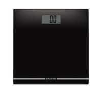 Salter 9205 BK3R Báscula Digital de Baño Con Pantalla LCD De Fácil Lectura Para Un Pesaje Preciso, Activación Al Subirse, Incluye Una Plataforma De Vidrio, Báscula Con Peso Máx 180 kg, Negro