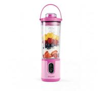 Salter ActiBoost Batidora portátil sin cable, botella 450 ml, 100 W, rosa | Cuchillas de acero inoxidable, función pulse, temporizador de 40 s, botella sin BPA, con tapa de cuchillas y base