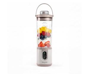 Salter ActiBoost Batidora portátil sin cable, botella 450 ml | Motor 100 W, cuchillas acero inoxidable, pulse, temporizador 40 s, botella sin BPA, tapa cuchillas, base, piedra