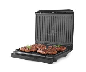 Salter ActiGrill Family - 8 porciones de gran tamaño para la parrilla de salud, flotando Hinge To Cook Thicker Pieces Of Food & Deep Fill Paninis, PFAS-Free No Tick Cooking Plates, Automatic