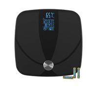 Salter Báscula analizadora digital - Báscula de baño inteligente, pantalla grande de lectura múltiple, 180 kg/395 libras, 17 métricas de composición corporal, 8 usuarios, peso corporal, grasa, agua