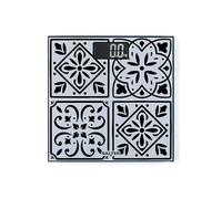 Salter Báscula de Baño Digital - Báscula Electrónica para Peso Corporal, 180kg/28st 3lb, Pantalla Fácil de Leer, Lecturas Instantáneas al Pisar, Incluye Pilas, Inspirada en Azulejos del Mediterráneo