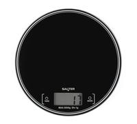 Salter Báscula de cocina redonda - báscula digital de pesaje de alimentos para hornear y cocinar, mide líquidos y fluidos, pantalla de fácil lectura, función de tara, capacidad de 5 kg, SA00595BCFEU12