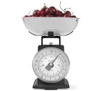 Salter SA00562BFEU12 Báscula mecánica atemporal - capacidad de 5 kg, tazón apto para lavavajillas de 1 litro, ideal para repostería, diseño clásico, dial de gran dígito fácil de leer