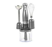 Salter Batidora de mano Cosmos 3 en 1 - batidor, licuadora y picadora, picadora de verduras, cuchillas de acero inoxidable, tazón de 500 ml, 2 velocidades, 350 W, EK2827GUNMETALFVDE