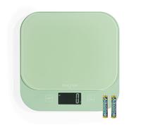 Salter British Bakes Báscula de Cocina Digital - Alta Capacidad de 10 kg, Mide Líquidos, Resistente al Agua, Función Tara, Plataforma de Vidrio, Precisión de 1g, Pantalla Iluminada, Verde