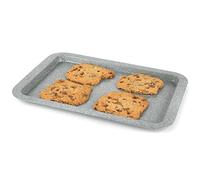 Salter BW02775G Marble Collection Bandeja antiadherente para horno de acero al carbono, 38 cm, molde horno cuadrado ideal para galletas, pasteles, pizza, verduras y más, molde bizcocho