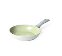 Salter BW09276 Earth Sartén de 20cm - Revestimiento Cerámico Antiadherente Saludable, Sin PFAS, Para Inducción, Aluminio, Para Huevos, Fácil Limpieza, Sin PFOA/PTFE, Mango que no Calienta, Verde/Gris