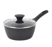 Salter BW09323 Megastone Noir - Cazo de aluminio forjado de 18 cm, antiadherente, apto para todo tipo de cocinas, incluyendo inducción, lavavajillas y utensilios de metal, sin PFOA