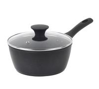 Salter BW09324 - Cazo con tapa - Olla antiadherente de 20 cm, aluminio forjado, apto para placa de inducción, ollas sin PFOA, mango Cool Touch, Megastone Noir