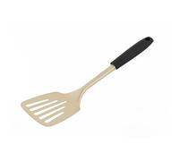 Salter BW11127EU7 Olympus espátula ranurada con cuerpo metálico de acero inoxidable y mango cómoda con gancho para colgar, fácil de limpiar, prepara alimentos en la barbacoa o parilla, color perla