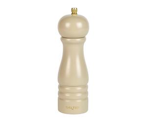 Salter BW12029BEU7 Olea Salt and Pepper Grinder Mill, Adjustable Grinding from Fine to Coarse, Ceramic Mechanism, Suitable for Rock Salt & Peppercorns, Spice & Season, Extra Cap Included, Beige