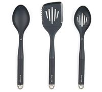 Salter BW12286EU7 - Juego de cocina de nailon, multifuncional, espátula, cucharas sólidas/ranuradas, utensilios resistentes al calor, antiadherentes, ganchos para colgar, colección Marino, azul y