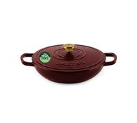 Salter Chester cacerola baja de hierro fundido 30 cm 2,8 l - Apta para inducción, horno hasta 240 °C, gran retención del calor, sin PFAS, recubrimiento esmaltado rojo