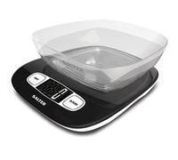 Salter Contour High - Báscula de cocina digital, sistema Aquatronic, 10 kg, color negro
