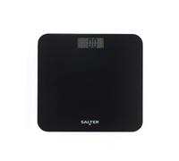 Salter Digital Bathroom Scale - Báscula de Baño Sin Baterías, Plataforma de Vidrio Templado, Tecnología Step on to Power, Capacidad de 180 kg, No Requiere Pilas, Pantalla LCD, Negro