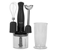 Salter EK2827BMBLK Kuro - Juego de licuadora 3 en 1, funciones de batido, mezcla y picado, cuchillas de acero inoxidable, máquina para hacer sopa con 2 velocidades, procesador de alimentos sin BPA con