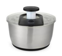 Salter Expert Salad Spinner - 6 Litros, Tazón de Doble Propósito con Colador, Lavar, Secar y Servir, Bomba Bloqueable para Fácil Almacenamiento, Base Antideslizante, Centrifugador de Cocina