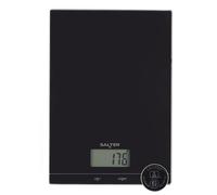Salter Kuro Báscula de cocina digital 5 kg | Plataforma de vidrio, función tara, medición de líquidos Aquatronic, pantalla LCD fácil de leer, fina 20 x 14 x 1,9 cm