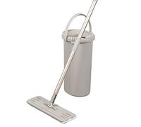 Salter LASAL73650WEU7 Warm Harmony - Juego de fregona Plana y Cubo, Limpiador de Suelos húmedo y seco, Cabezal Giratorio de 180°, Cubo de 4 litros con Doble cámara para escurrir y remojar, Incluye 2