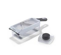 Salter mandolina con caja de almacenamiento, cuchillas inox regulables | Protector para dedos, base antideslizante, montaje/desmontaje rápido, almacenamiento compacto, fruta, verduras, queso
