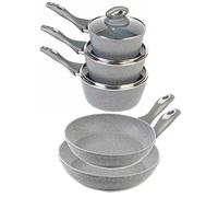 Salter Marble Collection 3 Piece Pan Set with 20 and 24cm Frying Pans Grey (COMBO-6440)