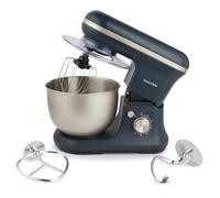 Salter Marino Batidora de Pie - Batidora de Cocina de 1200W con 6 Velocidades y Pulso, Bol Mezclador de Acero Inoxidable de 5L, Protector Antisalpicaduras Extraíble, Accesorios para Batir