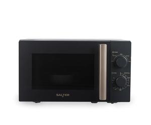 Salter Marino Microondas - Horno microondas individual de 20 litros, 950 W, compacto, 5 niveles de potencia, función de descongelación, temporizador de 35 minutos, control manual de esfera, tocadiscos