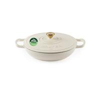 Salter Olla baja de hierro fundido Chester de 30 cm, horno holandés, tapa autocalentable, hierro fundido duradero, apta para horno, apta para todo tipo, incluida la inducción, 2.8 l, sin PFAS, crema
