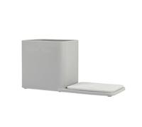 Salter Organizador de Piedra para Fregadero LASAL71595CEU7 de la colección Cool Hues, para cepillos y estropajos, Piedra Mineral Natural Que Seca rápido, 2 compartimientos, Agujeros de desagüe, Gris
