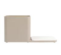 Salter Organizador de Piedra para Fregadero LASAL71595WEU7 de la colección Warm Harmony, para cepillos y estropajos, Piedra Mineral Natural Que Seca rápido, 2 compartimientos, Agujeros de desagüe