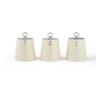 Salter Retro juego de botes para té, café y azúcar, crema, 3 piezas