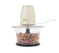 Salter Retro Picadora eléctrica 1,2 l, bol de vidrio, 500 W, 2 velocidades