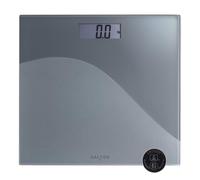 Salter SA00287WVFEU12 Wave Electronic Bathroom Scale - Frosted Glass, 180kg Capacity, Textured Platform, Easy Read LCD Display, Instant Read Step-On Technology, Digital Bathroom Scales, Body Weight