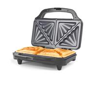 Salter Sandwichera - Placas antiadherentes de llenado profundo, cocina 2 sándwiches tostados, capacidad 4 rebanadas, control automático de temperatura, 900 W