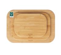 Salter Simply Prep Juego tablas cortar bambú 3 piezas 28/34/43 cm | Bambú FSC®-Certified, aceitado, bordes redondeados, protege encimeras de arañazos y marcas, para preparar y servir
