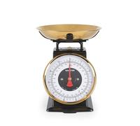 Salter Timeless Kitchen Scale - Báscula mecánica para hornear, 5 kg, cuenco de acero inoxidable de 1 litro, incrementos de 20 g, dígitos grandes de fácil lectura, 25 cm de altura, no necesita pilas