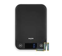 Salter Toronto Báscula de Cocina Digital - Básculas Electrónicas para Alimentos Líquidos y Fluídos, Pantalla Retroiluminada de Fácil Lectura, Función Tare/Cero, Diseño Compacto y Delgado, 5KG, Negro