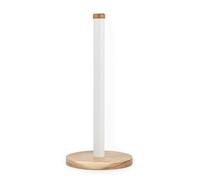 Salter Toronto Soporte para Rollos de Cocina - Portarrollos Independiente de Madera de Acacia, Organizador de Encimera para Rollos Estándar, Color Blanco