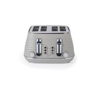 Salter Tostadora Ripple de 4 rebanadas: descongela, recalenta, cancela, ranuras anchas para tostado, bagels/migas, 6 niveles de dorado, bandeja extraíble para migas, alta elevación, autocentrado