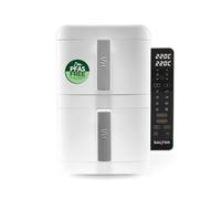 Salter VertiCook Ultra Stackable Air Fryer - Cocina vertical, 9L, 2 x 4.5L cestas y rejillas, 9 funciones, Sincronizar y combinar, Bandeja de parrilla libre de PFAS, Ahorro de espacio, 60-230°C, 2400W