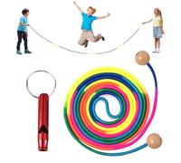 Salto de cuerda ajustable con mango de madera - 5 metros de cuerda para grupos